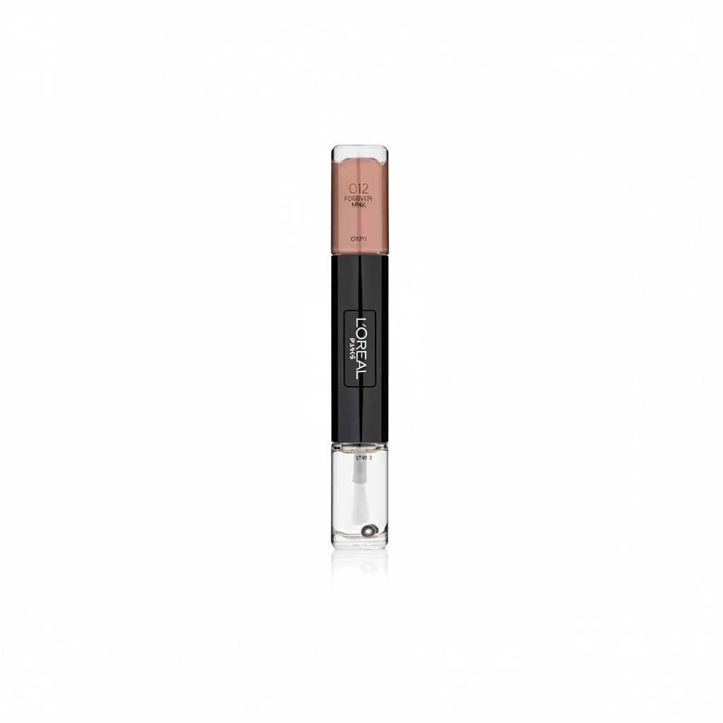 L'Oréal Infallible 2-in-1 nail polish duo, polish + top coat, 012 Forever Mink, 2x5ml