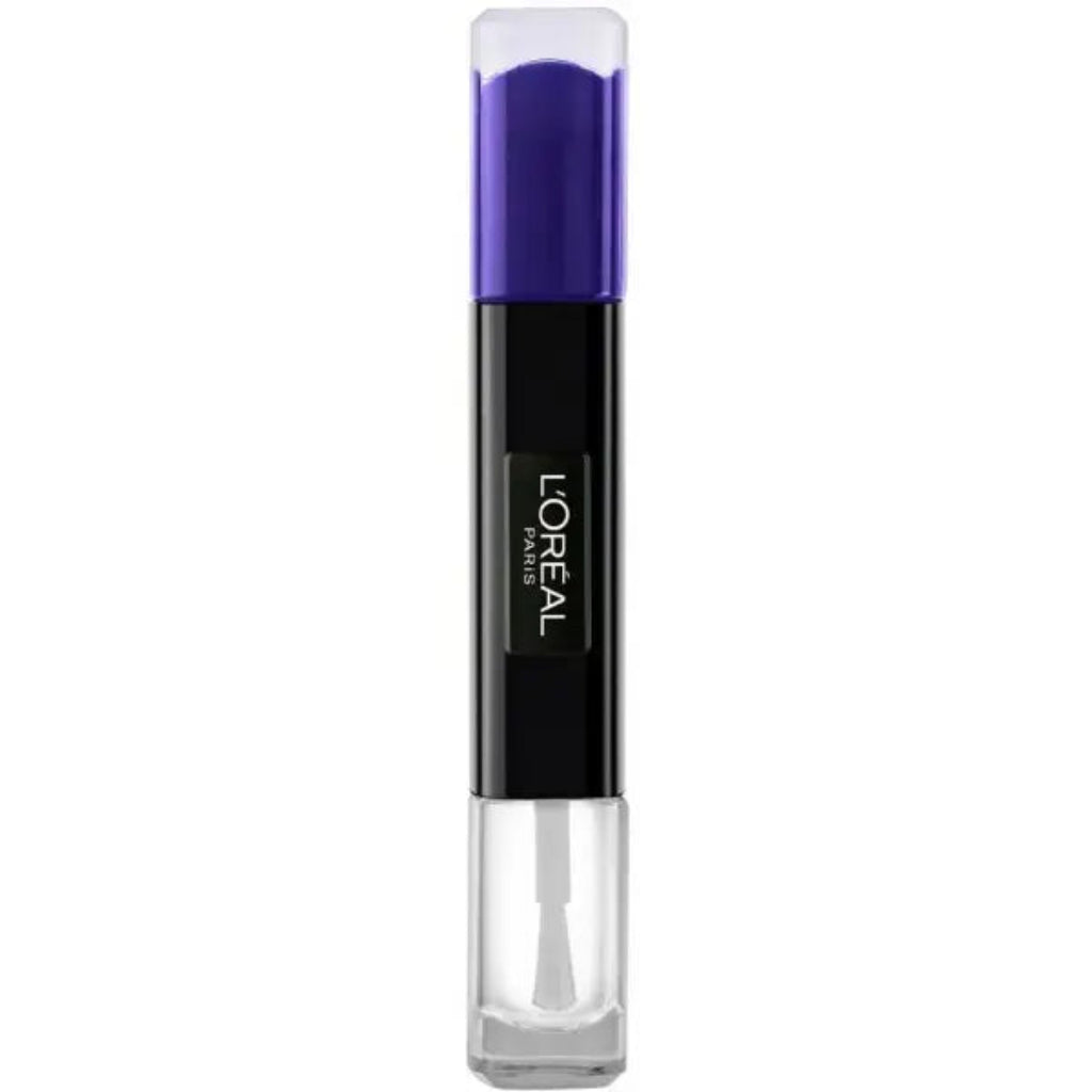 L'Oréal Infallible 2-in-1 nail polish duo, color + top coat, 134 Mixy Violet, 2x5ml