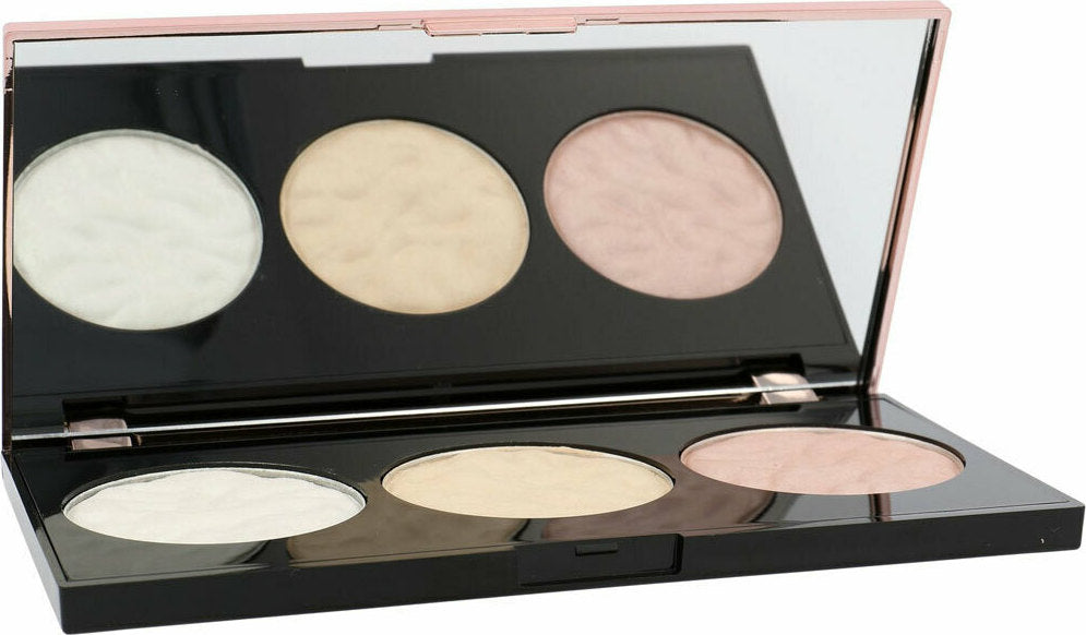 MAKEUP REVOLUTION Strobe Lighting Palette, 3 highlighters, 3.83g