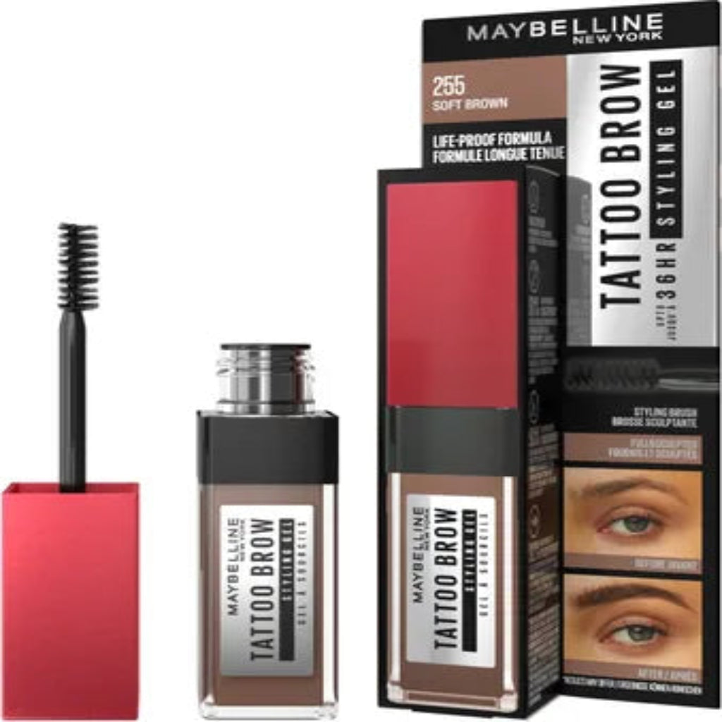 MAYBELLINE NEW YORK Tattoo Brow eyebrow gel 255 Soft Brown 6ml