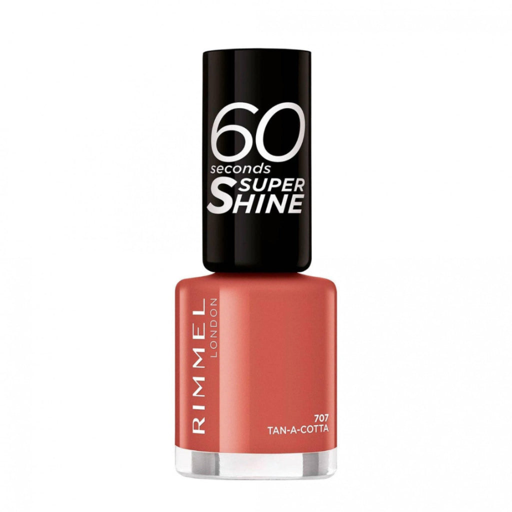 RIMMEL 60 Seconds Super Shine nail polish 707 tan-a-cotta 8ml