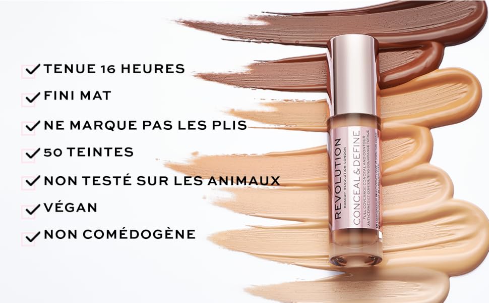 MAKEUP REVOLUTION Conceal & Define concealer C05 4g vegan