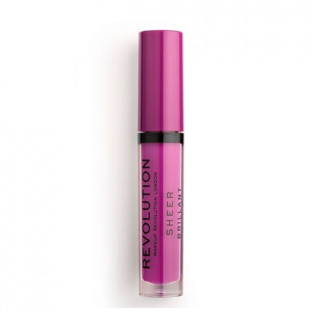 MAKEUP REVOLUTION Sheer Brilliant Lipstick 145 Vixen 3.5ml Vegan