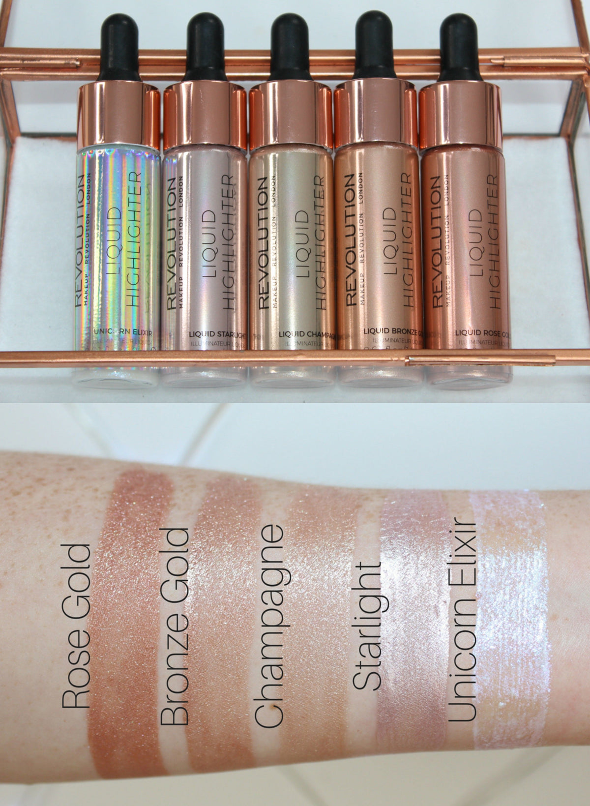 MAKEUP REVOLUTION rose gold liquid highlighter 18ml