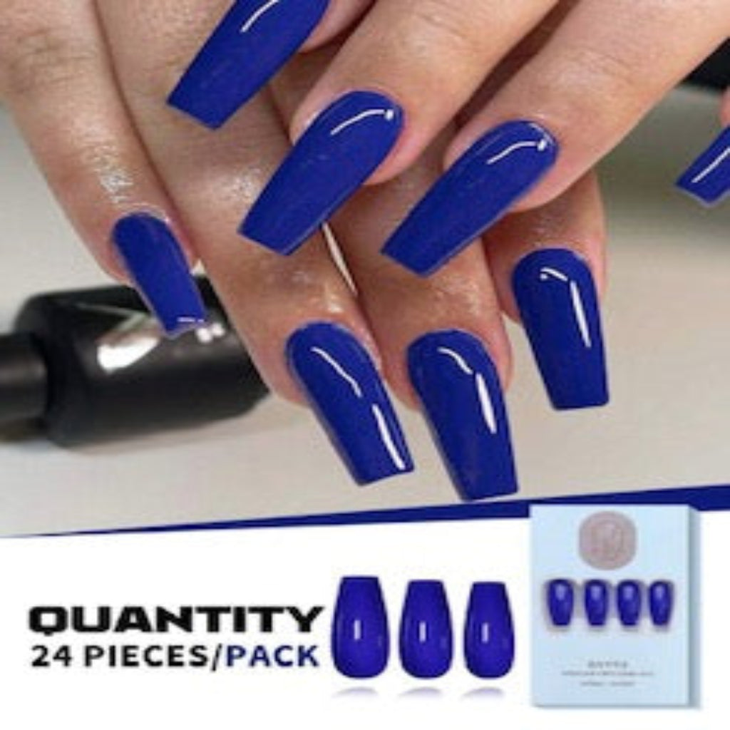 LH ORIGINAILS ready-to-wear manicure set 24 nails + 5 accessories navy ballerina