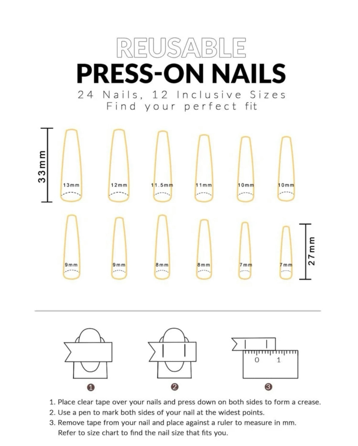 LH ORIGINAILS ready-to-wear manicure set 24 press-on nails + 5 accessories matte navy