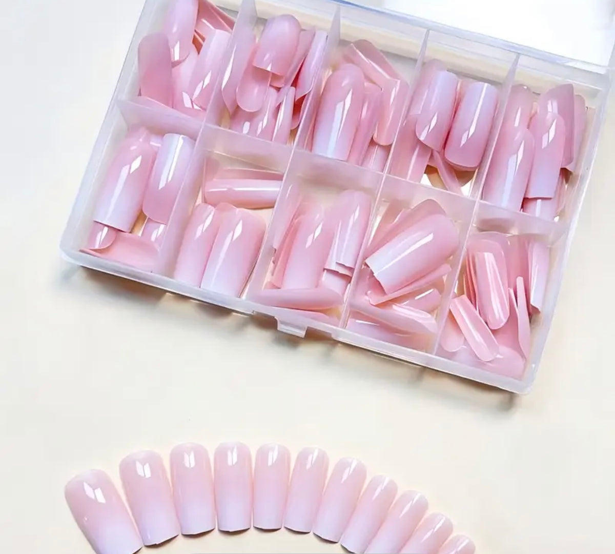 LH ORIGINAILS ready-to-wear manicure set 120 ballerina tips + 5 accessories