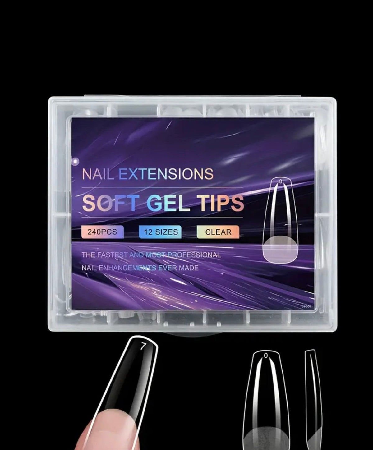 LH ORIGINAILS press-on manicure set 240 tips + 5 accessories