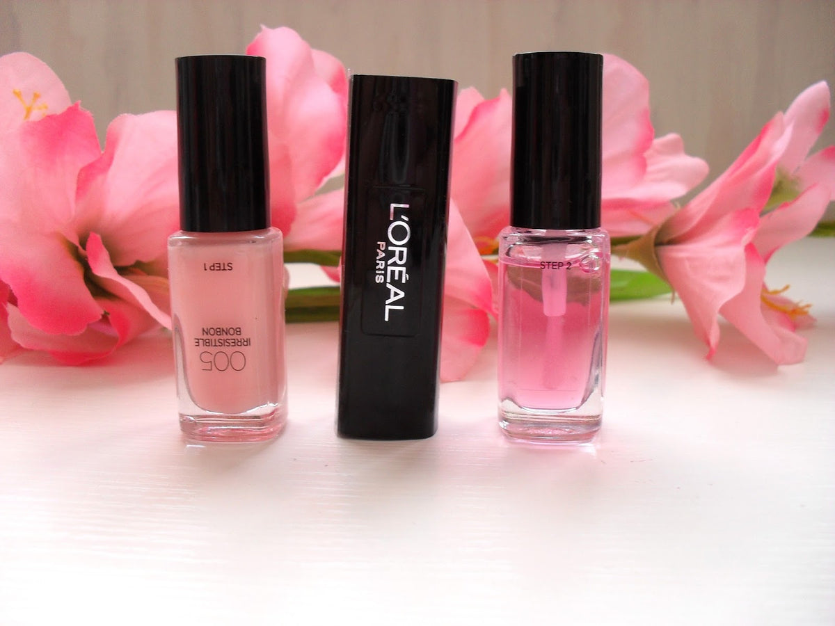 L'Oréal Infallible 2-in-1 nail polish duo, color + top coat, 005 Irresistible Candy, 2x5ml