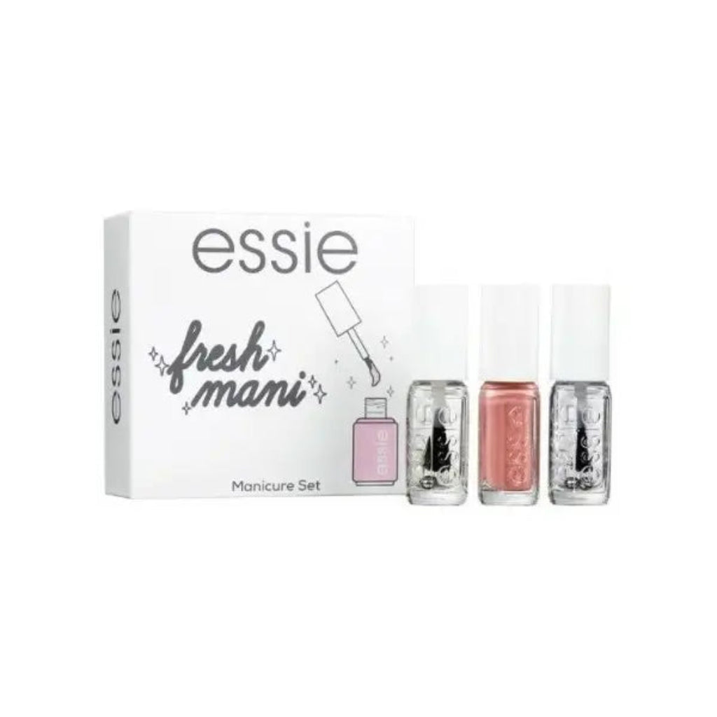 ESSIE mini nail polish set fresh mani 23 Eternal Optimist + Base coat + Top coat 3x5ml