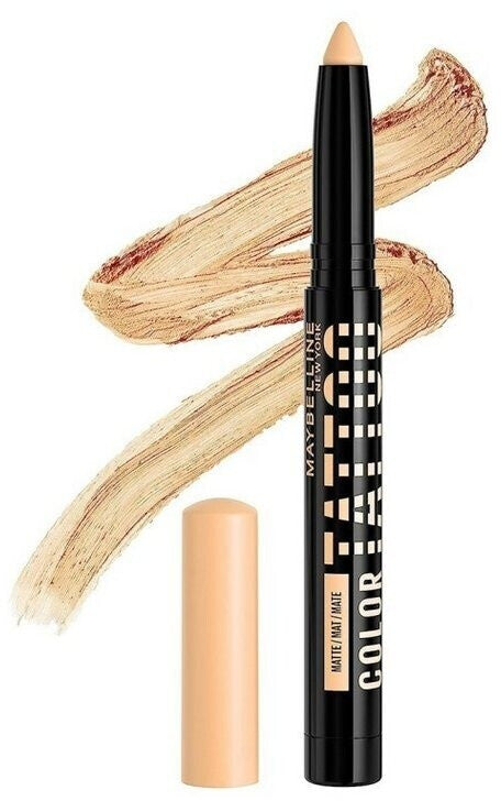 MAYBELLINE NEW YORK Color Tattoo Matte Multi-Use Eyeshadow Stick + Sharpener Nude 15 I Am Confident 1.4g