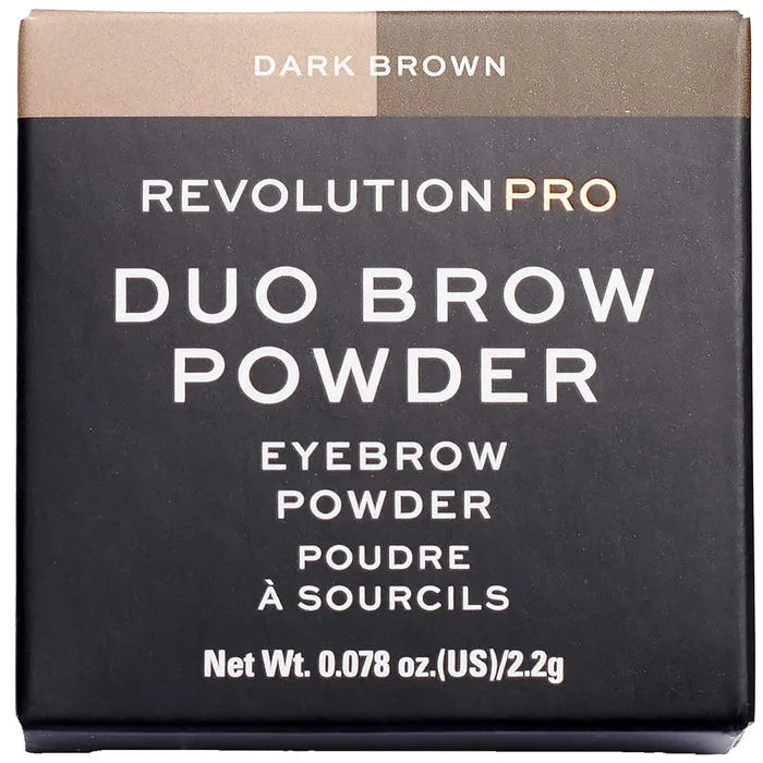 MAKEUP REVOLUTION duo brow powder dark brown 2.2g