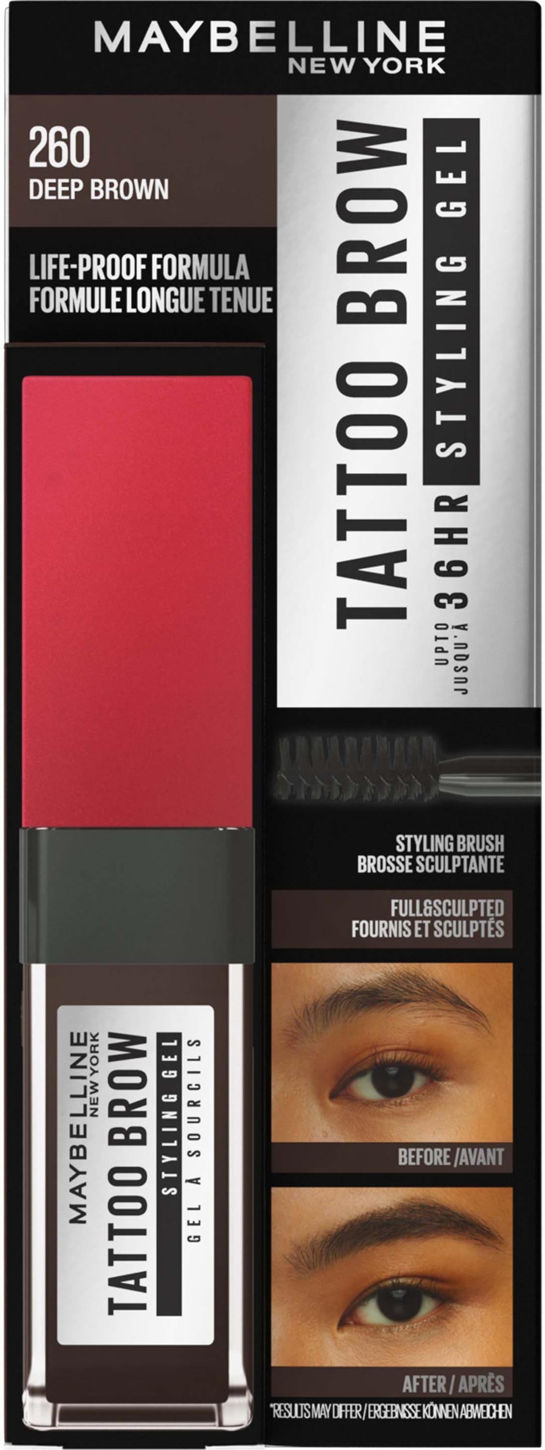 MAYBELLINE NEW YORK Tattoo Brow eyebrow gel 260 deep brown 6ml