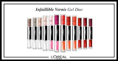 L'Oréal 2-in-1 nail polish + top coat 011 red infallible 2x5ml