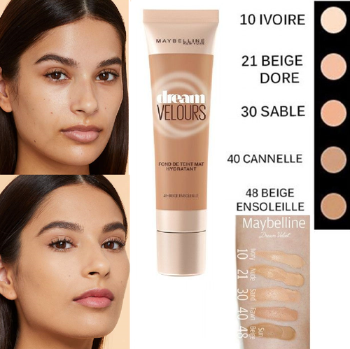 MAYBELLINE NEW YORK dream velvet foundation 40 fawn cinnamon 30ml